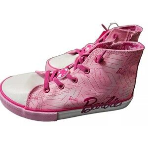 New Ground Up Barbie Pink High Top Canvas Shoes Teenage Girls Size 4 No Box